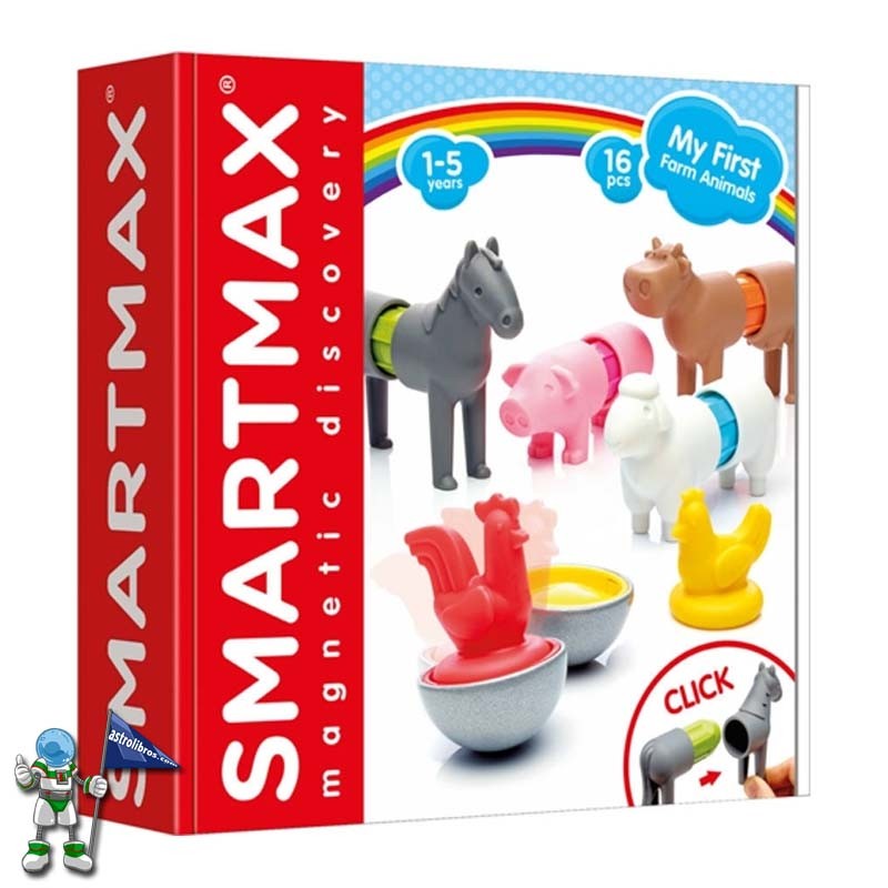 SMARTMAX , JUEGO DE CONSTRUCIÓN MAGNÉTICO , ANIMALES DE LA GRANJA