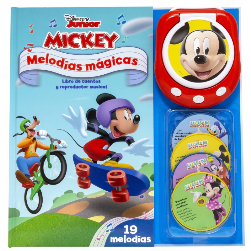 LA CASA DE MICKEY MOUSE , MELODÍAS MÁGICAS , LIBRO DE CUENTOS Y REPRODUCTOR MUSICAL