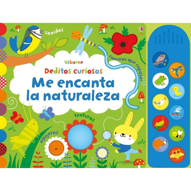 DEDITOS CURIOSOS , ME ENCANTA LA NATURALEZA , LIBROS SONOROS USBORNE