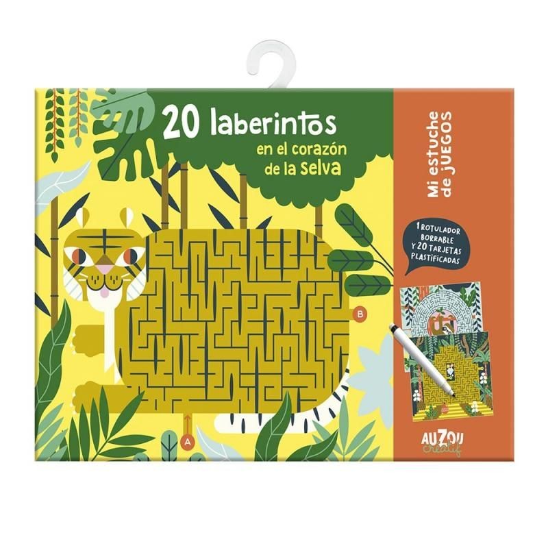 20 LABERINTOS EN EL CORAZÓN DE LA SELVA, MI ESTUCHE DE JUEGOS 20 LABERINTOS EN EL CORAZÓN DE LA SELVA, MI ESTUCHE DE JUEGOS