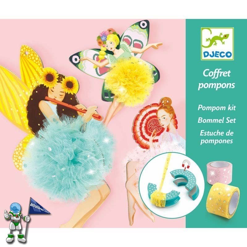 ESTUCHE DE POMPONES HADAS, MANUALIDADES DJECO ESTUCHE DE POMPONES HADAS, MANUALIDADES DJECO