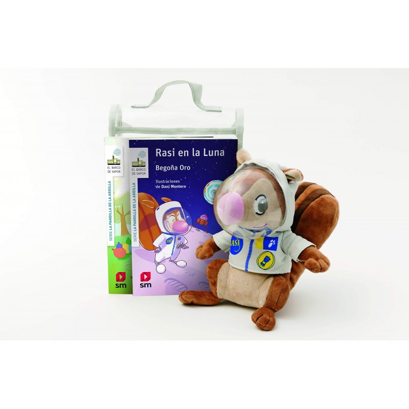 PACK RASI ASTRONAUTA , PELUCHE DE RASI MÁS 2 LIBROS