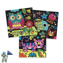 COLOREA TERCIOPELO, ANIMALES EN LA NOCHE