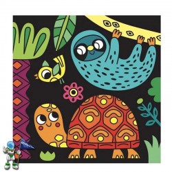 COLOREA TERCIOPELO, ANIMALES EN LA NOCHE