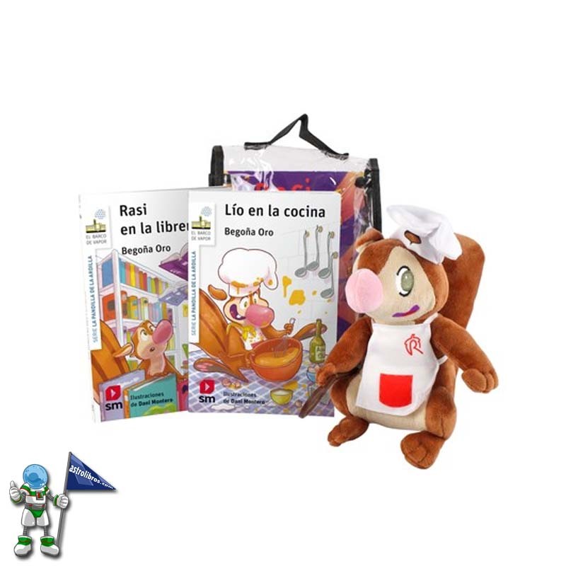 PACK DE RASI CHEF, PELUCHE DE RASI Y DOS LIBROS