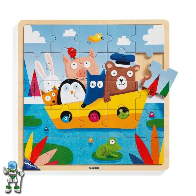 PUZZLE DE MADERA DJECO 25 PIEZAS BARCO PUZZLE DE MADERA DJECO 25 PIEZAS BARCO