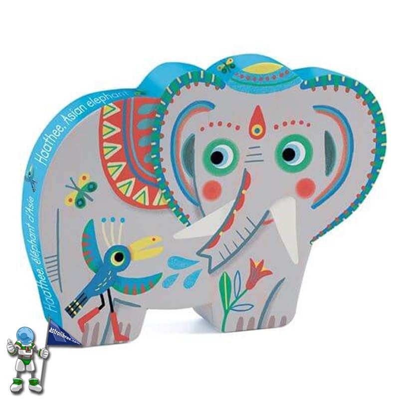 PUZZLE SILUETA ELEFANTE, 24 PIEZAS, DJECO PUZZLE SILUETA ELEFANTE, 24 PIEZAS, DJECO