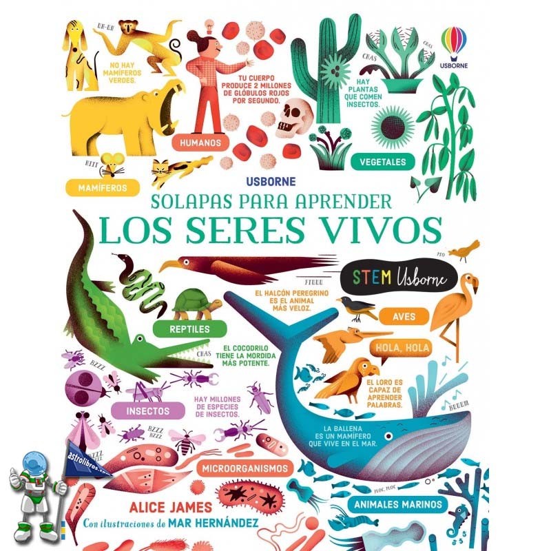 LOS SERES VIVOS, SOLAPAS PARA APRENDER USBORNE