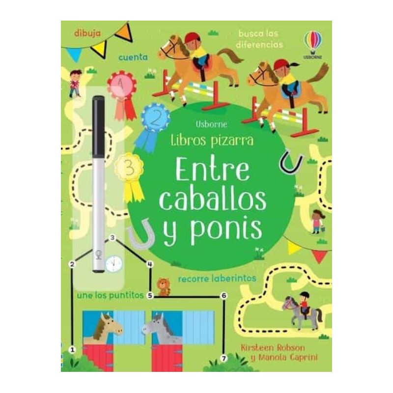 ENTRE CABALLOS Y PONIS, LIBROS PIZARRA USBORNE