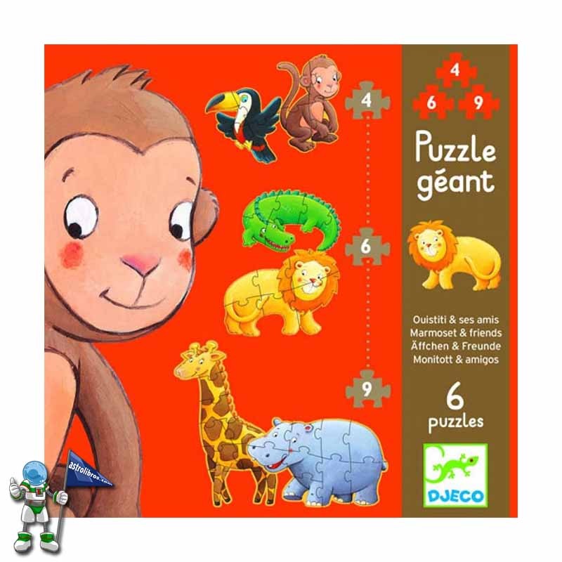 PUZZLE PROGRESIVO GIGANTE SILUETAS ANIMALES DJECO PUZZLE PROGRESIVO GIGANTE SILUETAS ANIMALES DJECO