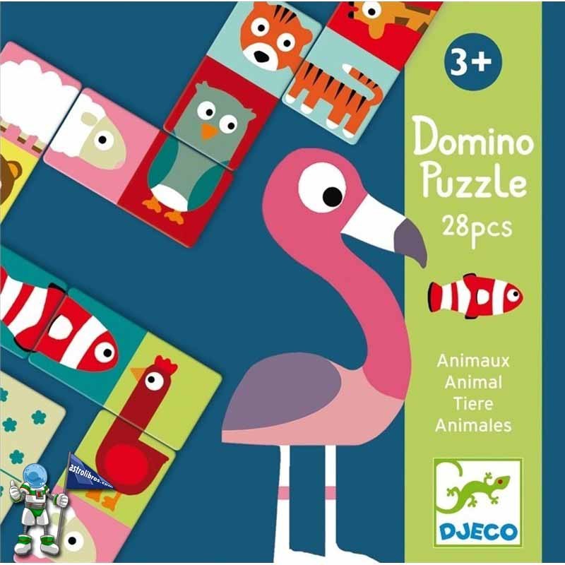 DOMINÓ PUZZLE ANIMALES 28 PIEZAS, DJECO
