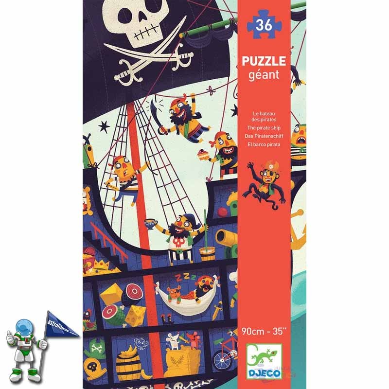 PUZZLE ERRALDOIA 36 PIEZA ITSASONTZI PIRATA, DJECO