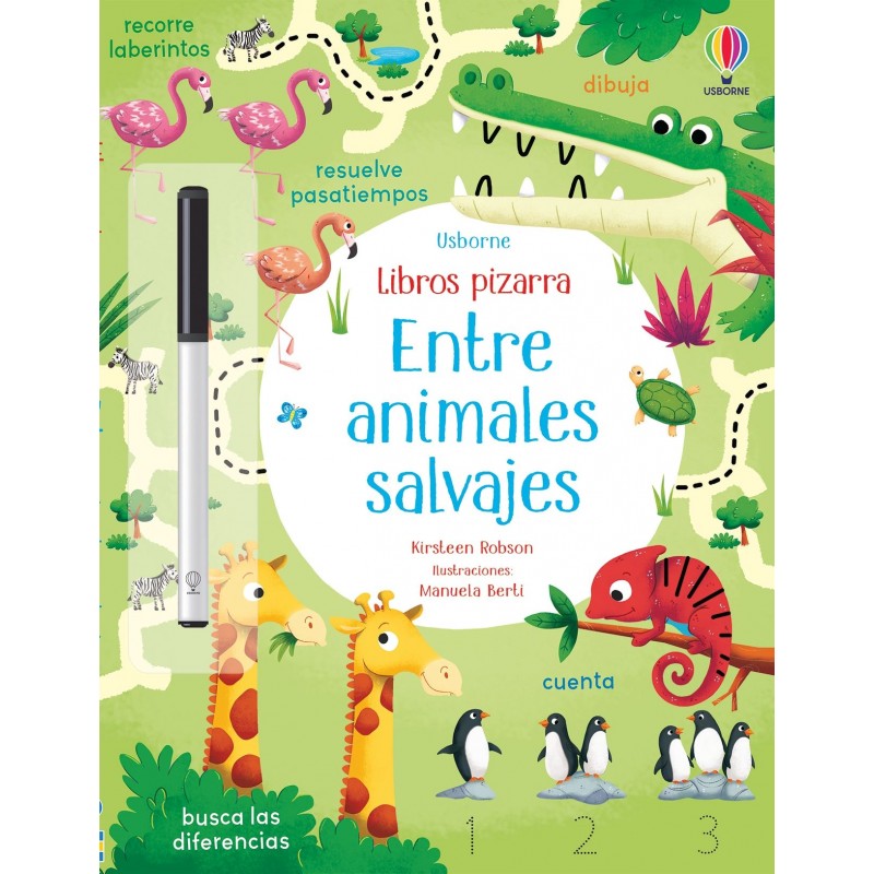 ENTRE ANIMALES SALVAJES, LIBROS PIZARRA USBORNE