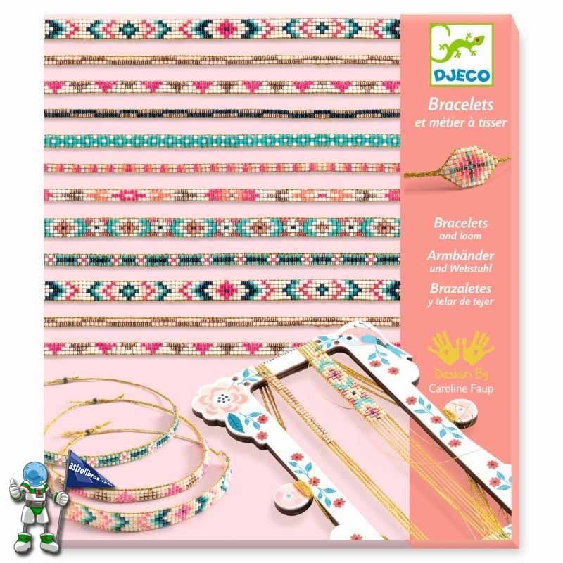 BRAZALETES Y TELAR DE TEJER, PULSERAS MINÚSCULAS, MANUALIDADES DJECO