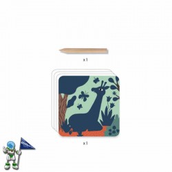 TARJETAS PARA RASCAR, ANIMALES GRANDES, MANUALIDADES DJECO