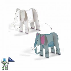 COLOREAR-CONSTRUIR-JUGAR SABANA, DIY, DJECO