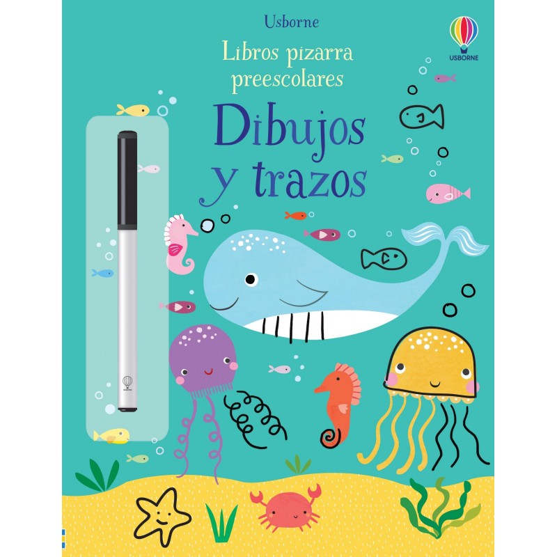 DIBUJOS Y TRAZOS, LIBROS PIZARRA PREESCOLARES USBORNE