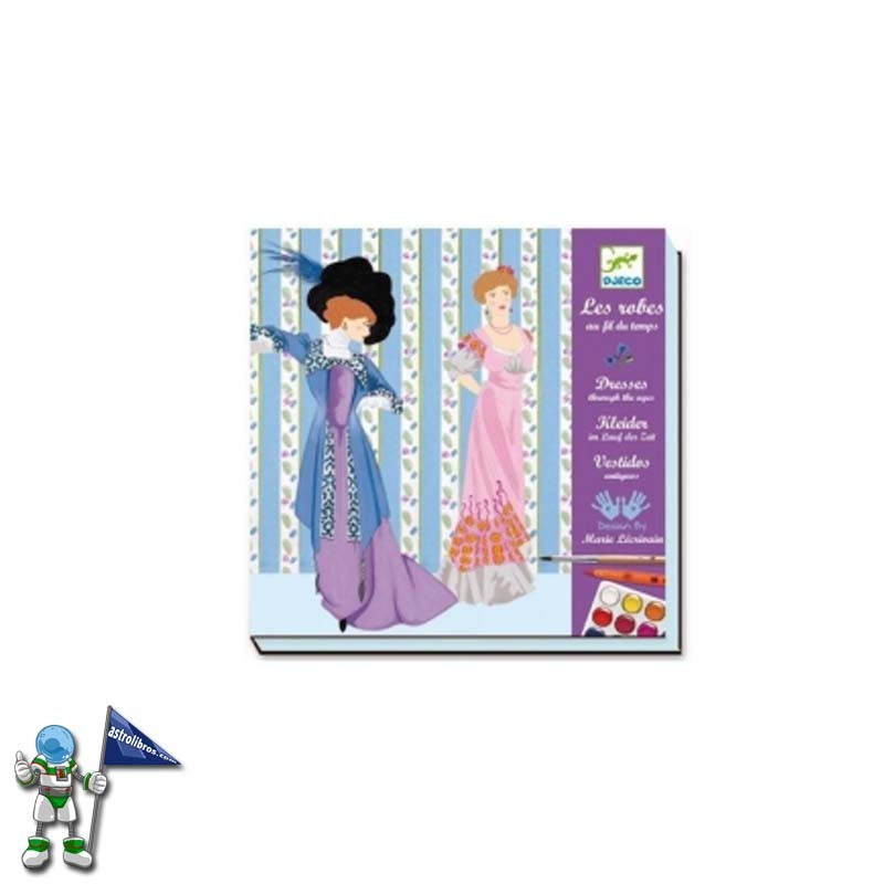 TALLER DE ROTULADOR Y PINCEL VESTIDO DE ÉPOCA, KIT MANUALIDADES DJECO