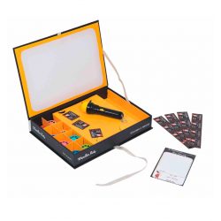 CAJA DEL CINE LINTERNA PROYECTOR DE HISTORIAS MOULIN ROTY, CINE DE LUXE 32 HISTORIAS