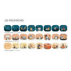 DISCOS PARA LINTERNA PROYECTOR DE HISTORIAS MOULIN ROTY, GATOS BIGOTUDOS