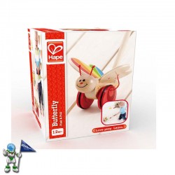 MARIPOSA DE ARRASTRE, JUGUETES DE MADERA HAPE