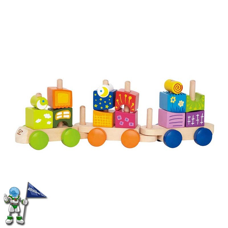 TREN DE MADERA BLOQUES DE FANTASÍA HAPE