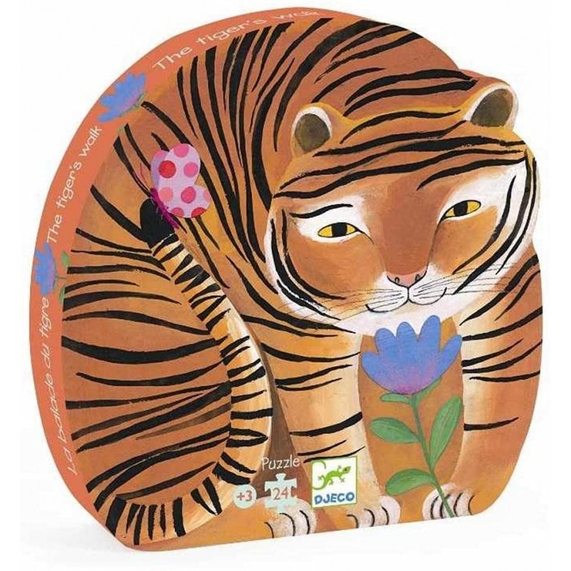 PUZZLE SILUETA EL PASEO DEL TIGRE, PUZZLE DJECO 24 PIEZAS