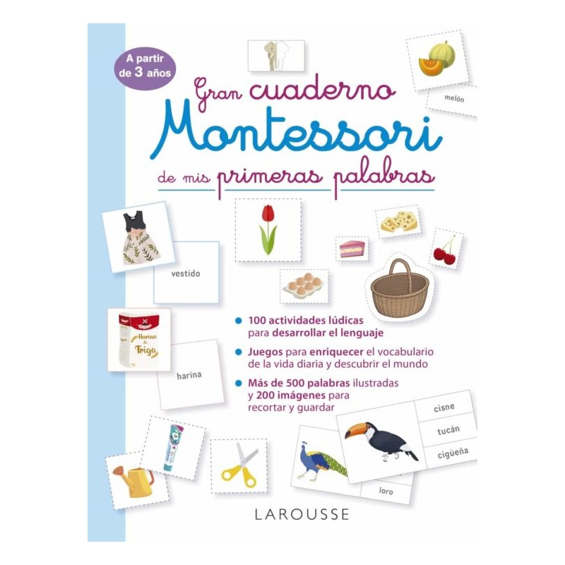 GRAN CUADERNO MONTESSORI DE MIS PRIMERAS PALABRAS