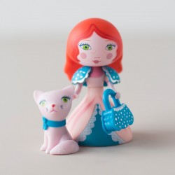 FIGURA ARTY TOYS MUÑECA ROSA Y GATO DJECO
