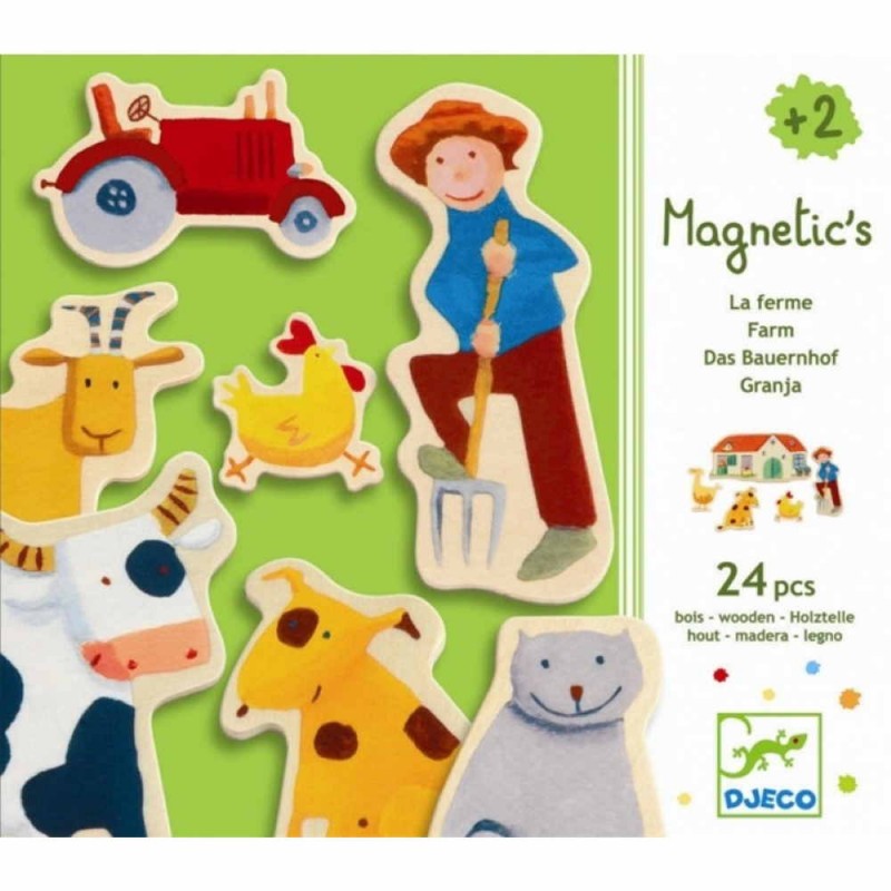 JUEGO DE IMANES DE MADERA GRANJA, JUEGOS DJECO