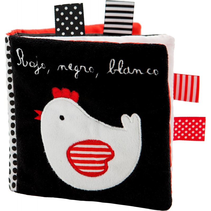 ROJO, NEGRO, BLANCO, LIBRO DE TELA PARA BEBÉS ROJO, NEGRO, BLANCO, LIBRO DE TELA PARA BEBÉS
