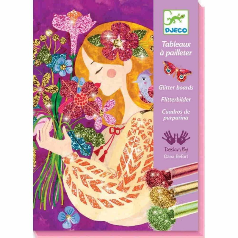 CUADROS DE PURPURINA EL PERFUME DE LAS FLORES, MANUALIDADES DJECO CUADROS DE PURPURINA EL PERFUME DE LAS FLORES, MANUALIDADES DJECO