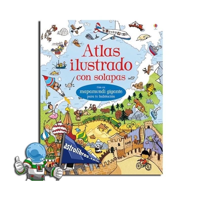 Atlas ilustrado con solapas