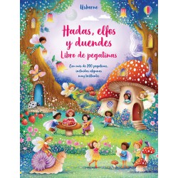 HADAS ELFOS Y DUENDES, LIBRO DE PEGATINAS USBORNE