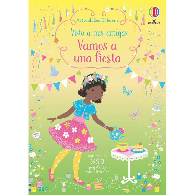 VAMOS A UNA FIESTA, VISTO A MIS AMIGAS, LIBRO DE PEGATINAS USBORNE