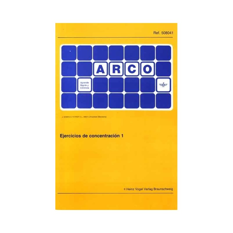 CUADERNO ARCO, 508041, EJERCICIOS DE CONCENTRACIÓN 1