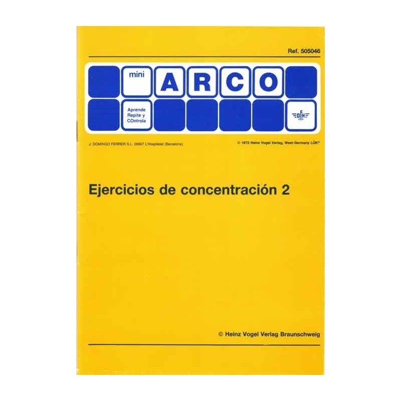 CUADERNO MINI ARCO, 505046, EJERCICIOS DE CONCENTRACIÓN 2