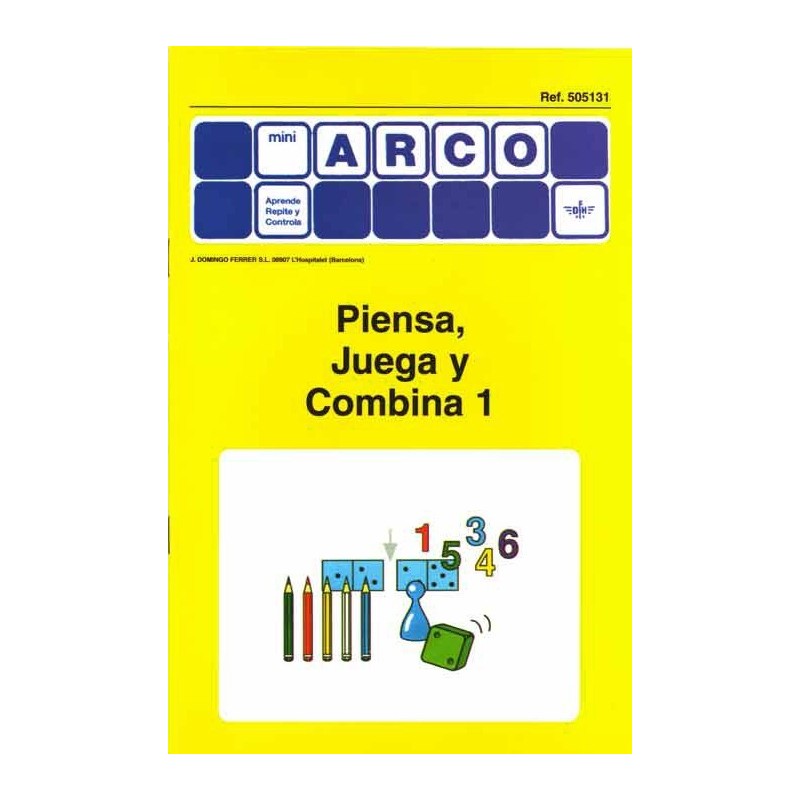 CUADERNO MINI ARCO, 505131, PIENSA JUEGA Y COMBINA 1