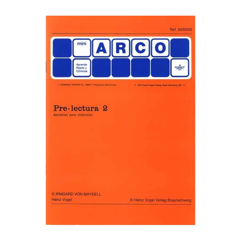 CUADERNO MINI ARCO PRELECTURA 2, EJERCICIOS PARA DISLÉXICOS CUADERNO MINI ARCO PRELECTURA 2, EJERCICIOS PARA DISLÉXICOS
