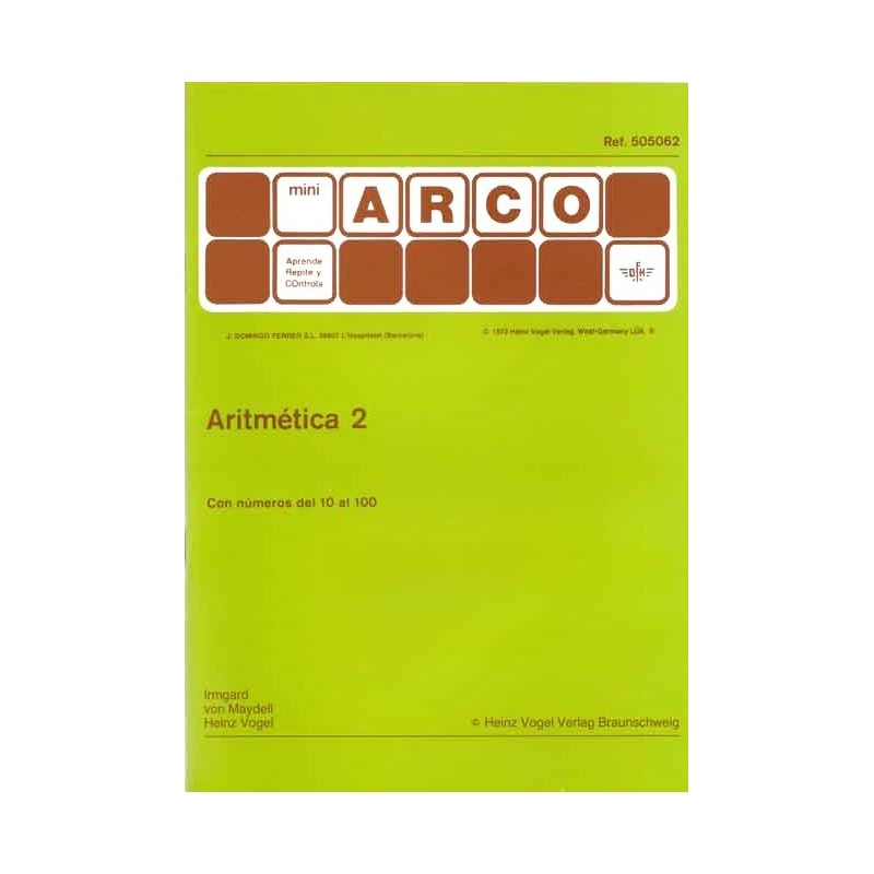 CUADERNO MINI ARCO ARITMÉTICA 2 CON NÚMEROS DEL 10 AL 100