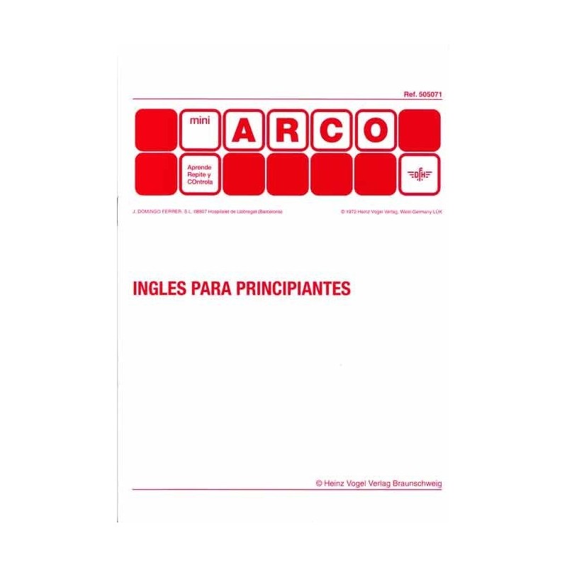 CUADERNO MINI ARCO, 505071, INGLÉS PARA PRINCIPIANTES CUADERNO MINI ARCO, 505071, INGLÉS PARA PRINCIPIANTES