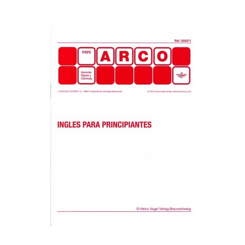 CUADERNO MINI ARCO, 505071, INGLÉS PARA PRINCIPIANTES