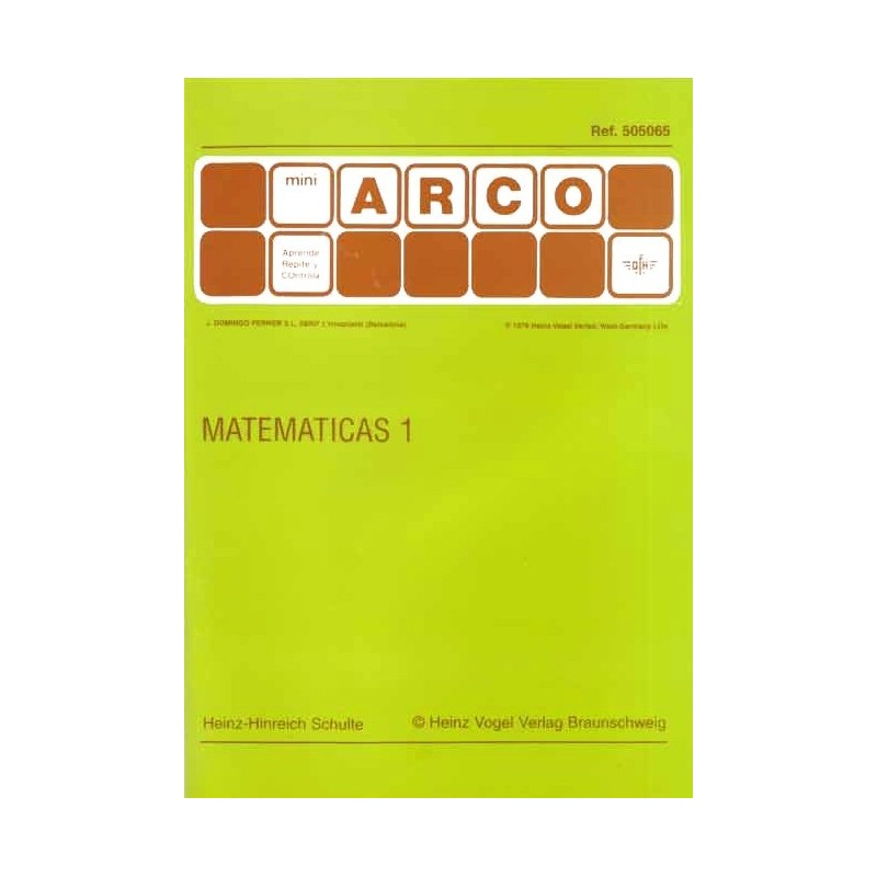 CUADERNO MINI ARCO, 505065, MATEMATICAS 1