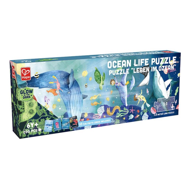 PUZZLE HAPE VIDA EN EL OCÉANO 200 PIEZAS