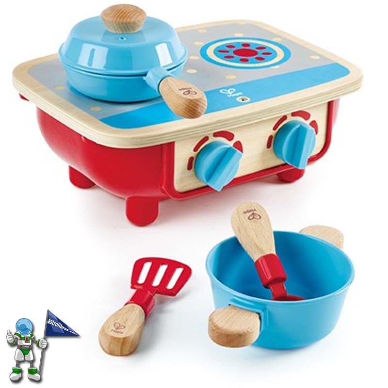 COCINA DE MADERA PARA NIÑOS PEQUEÑOS CON UTENSILIOS HAPE