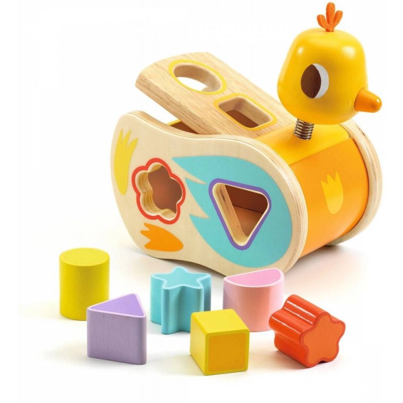 ENCAJABLE CON FORMAS POLLITO, JUGUETES EDUCATIVSOS DJECO ENCAJABLE CON FORMAS POLLITO, JUGUETES EDUCATIVSOS DJECO