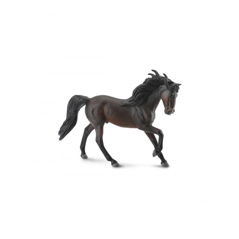 CABALLO SEMENTAL ANDALUZ CASTAÑO OSCURO, FIGURAS DE ANIMALES