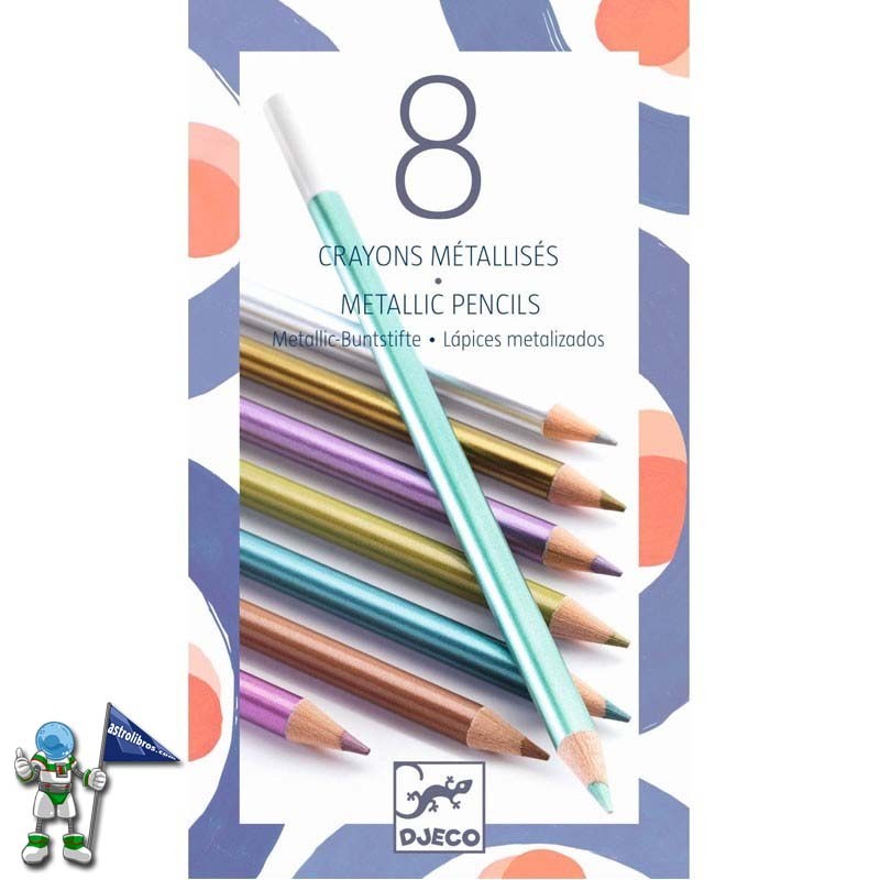 LÁPICES METALIZADOS DJECO C/8 LÁPICES METALIZADOS DJECO C/8