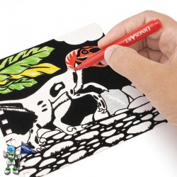 LIBRETA CREATIVA PINTAR EN TERCIOPELO DINOSAURIOS, MANUALIDADES DINOSART