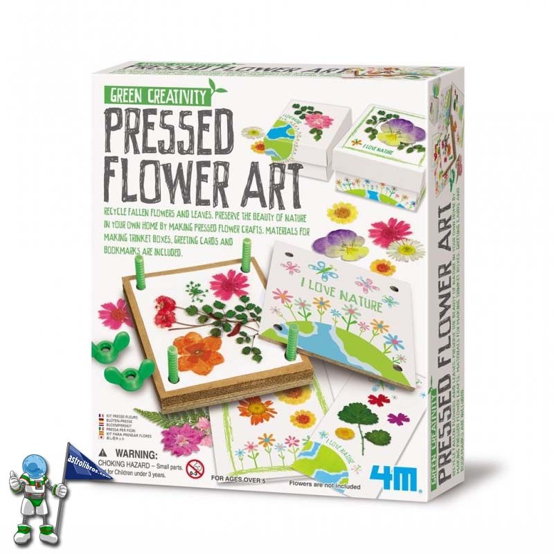 TALLER DE FLORES PRENSADAS MANUALIDADES GREEN CREATIVITY 4M